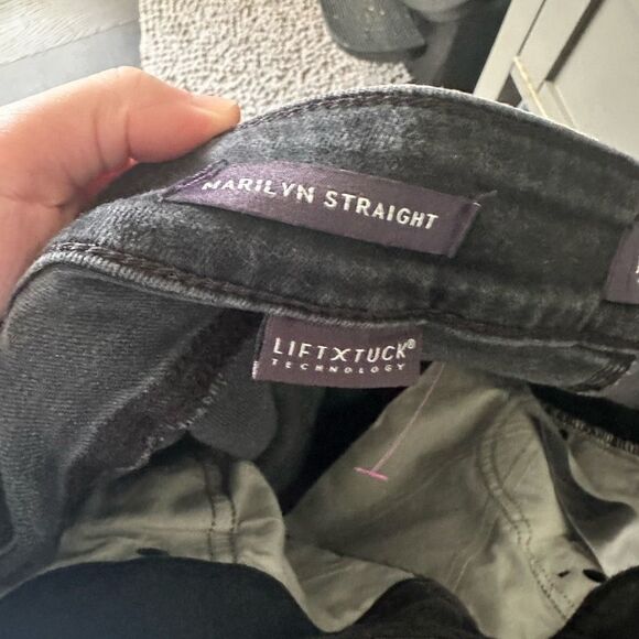 NYDJ Women’s 22W Black Marilyn Straight Jeans Stretchy Plus Size - Picture 5 of 6